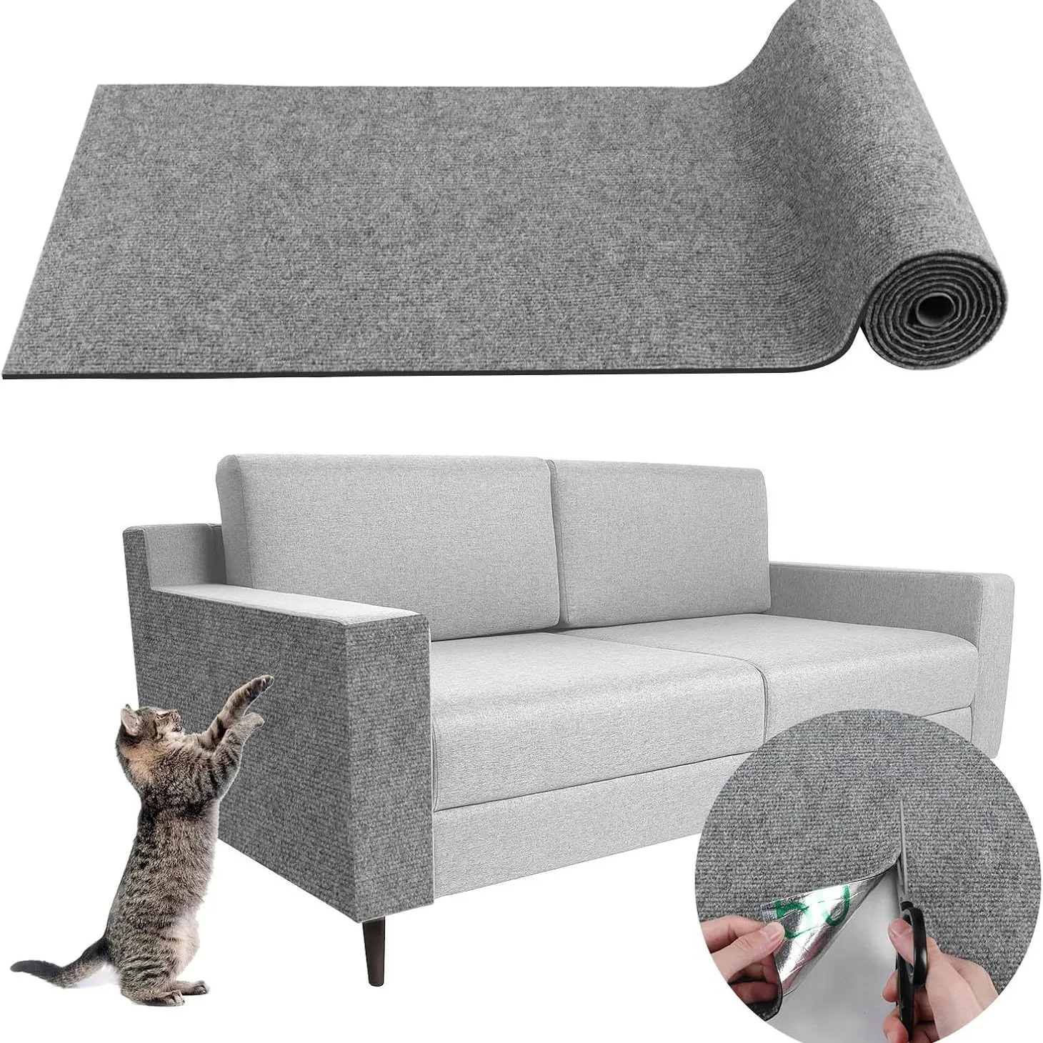 

DIY Cat Scratching Post Sofa Protection Self-adhesive Carpet Cats Scratch Board Cats Toys DIY Cat Tree Anti Cat Scratch Sofa
