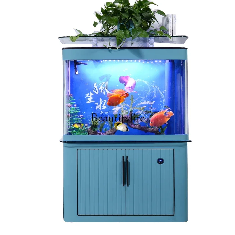 

JJCreative современный легкий роскошный аквариум у стены средний и большой бытовой нижний фильтр без замены воды