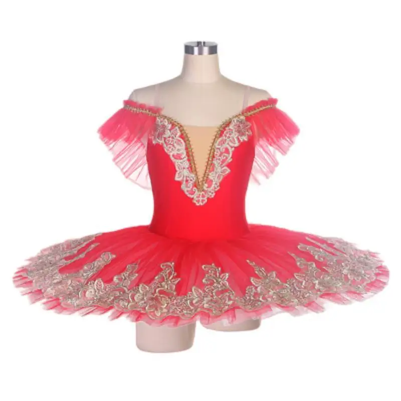 Blue Red Purple Pink White Swan Lake Professional Tutu Ballet Costume Princess Girls Ballerina Party Dress Pancake Ballet Tutu