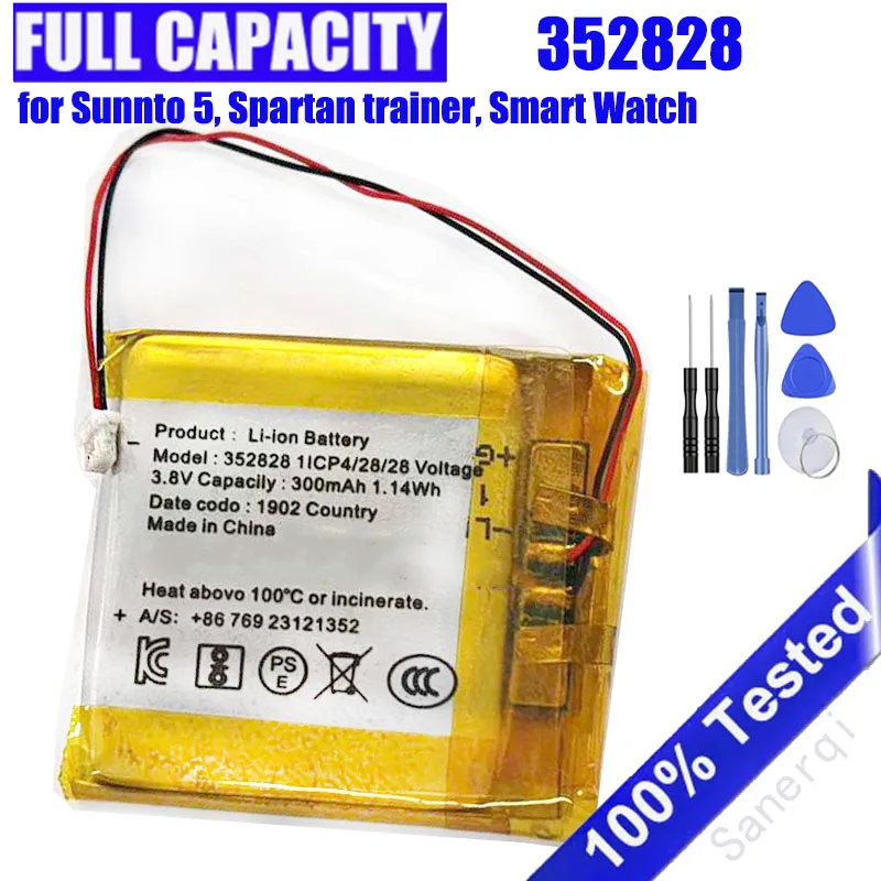 

Original Battery 352828 for Sunnto 5 Spartan trainer, Smart Watch, Big Power Battery Bateria
