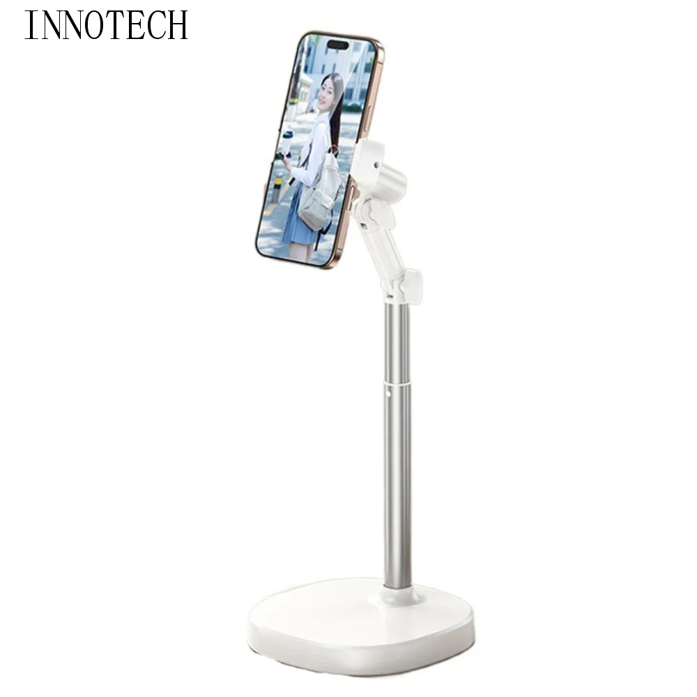 

Adjustable Height Telescopic Phone Stand Stable Base 360° Rotate Desktop Phone Holder Universal Portable Mobile Phone Bracket