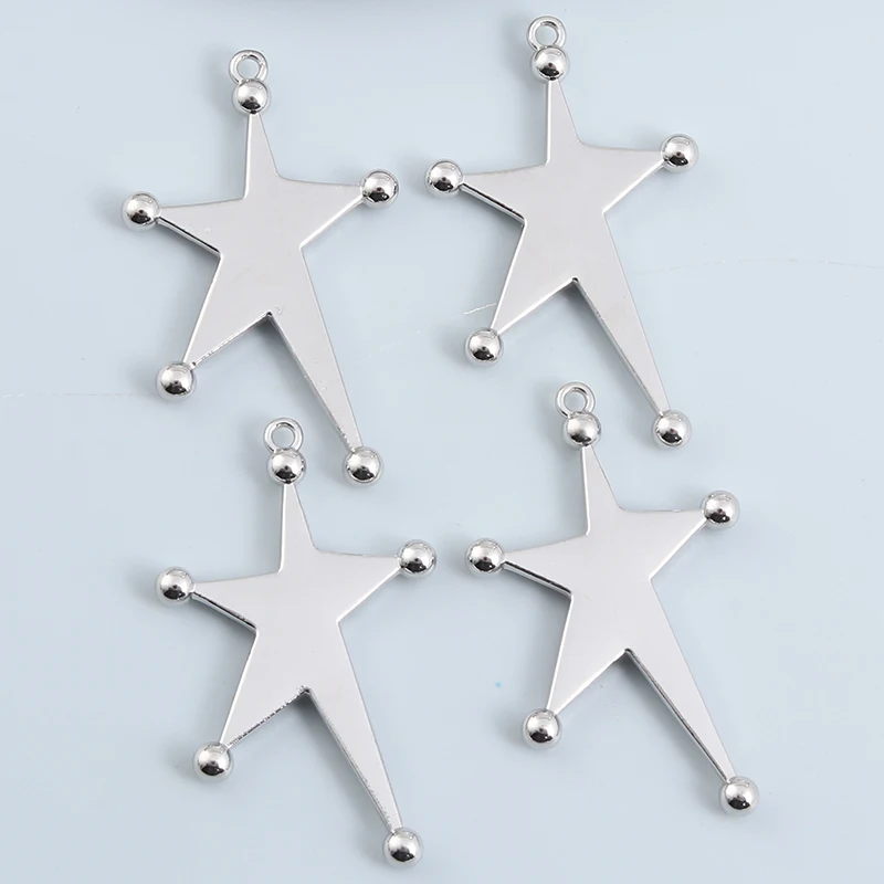 10pcs New Star Charms Five-pointed Star Fashion Clown Pendants For Making Handmade DIY Jewelry Accessories Findings Crafts