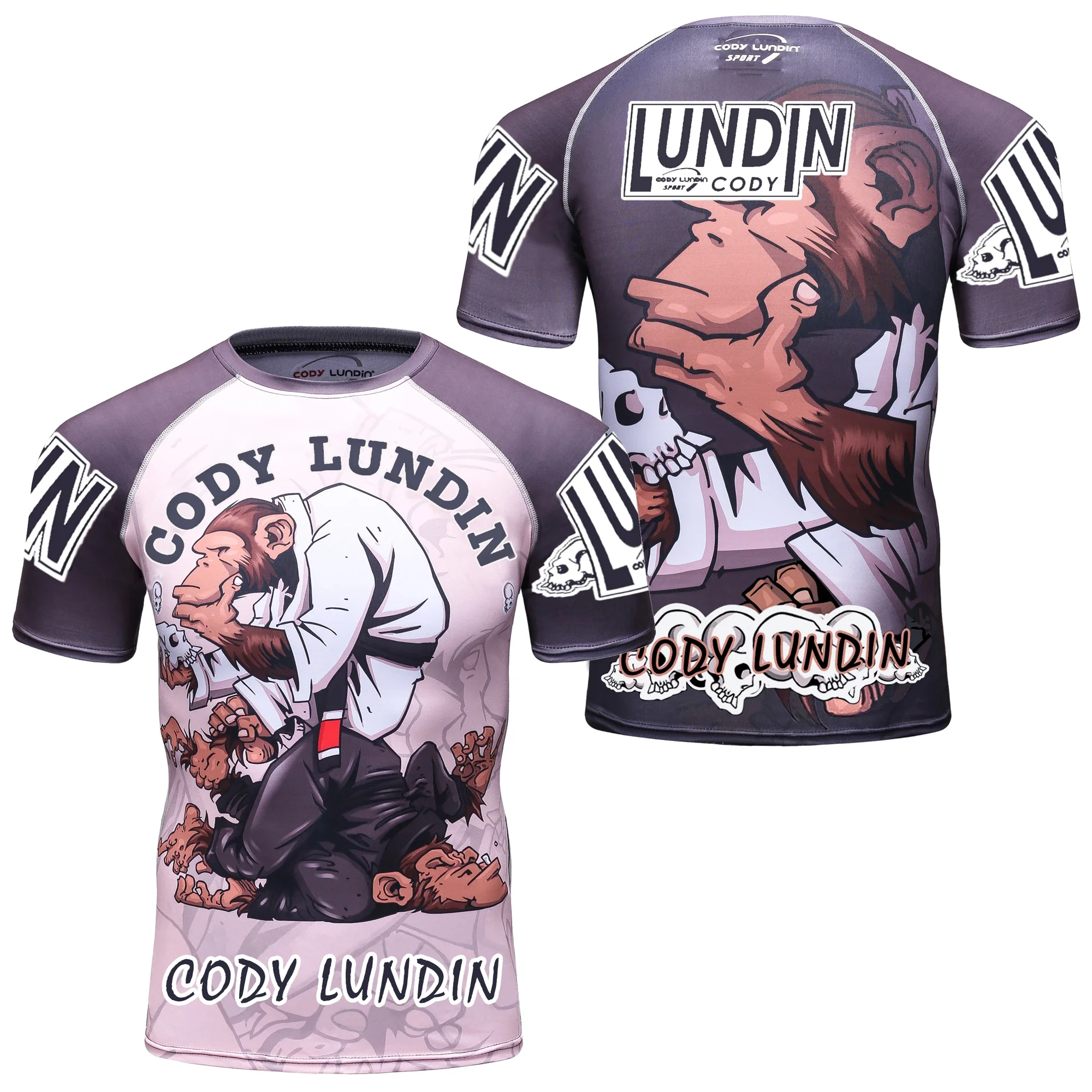 Men's Animal BJJ Rash Guard,No Gi Jiu Jitsu Compression Shirt MMA Training Rash Guard 3D Printed Sports Moisture-Wicking T-Shirt