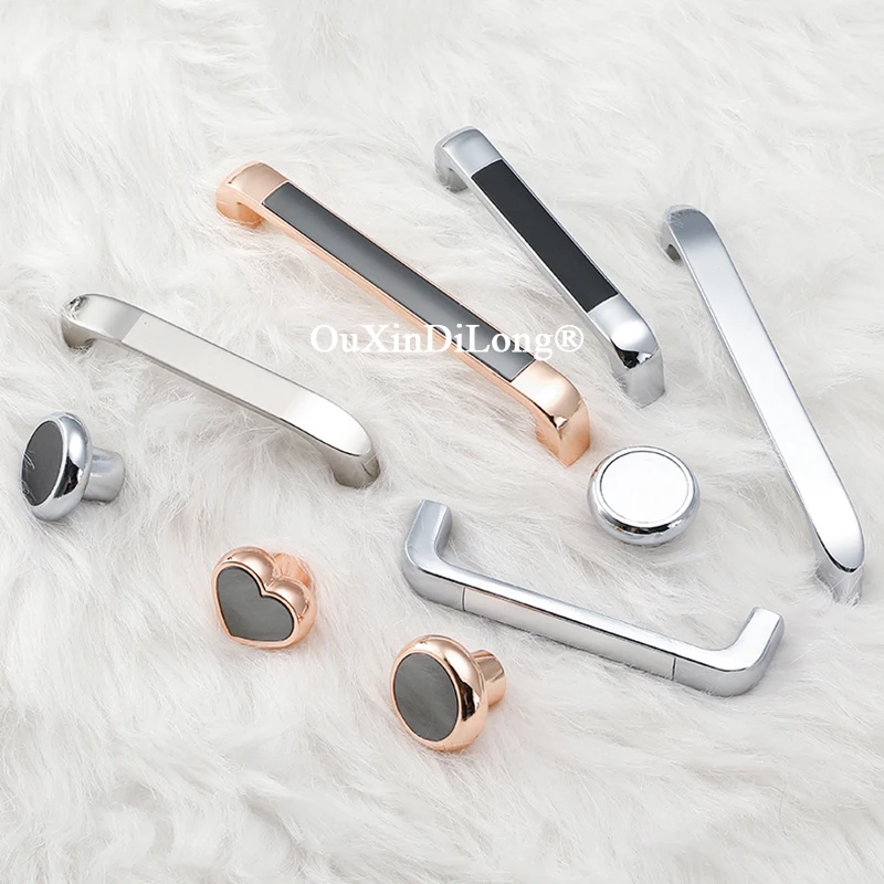 جديد 4 قطعة سبائك الزنك الصلبة مقابض لقطع الأثاث الأوروبي درج يسحب خزانة خزانة المطبخ حذاء التلفزيون خزانة مشروبات تسحب المقابض #3