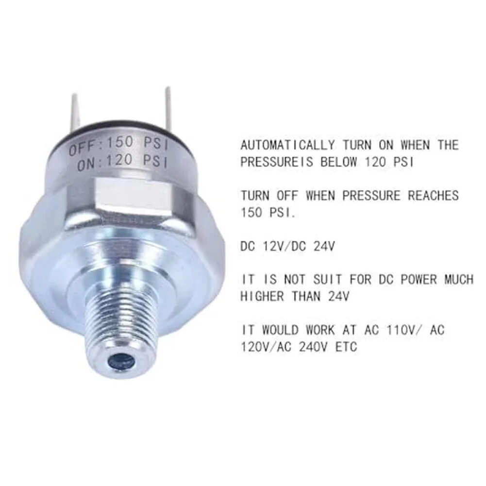 2026 New Air Pressure Switch Air Compressor Pressure Switch 120-150PSI Pressure NPT1/8“ Pneumatic System Control Auto Cut Off