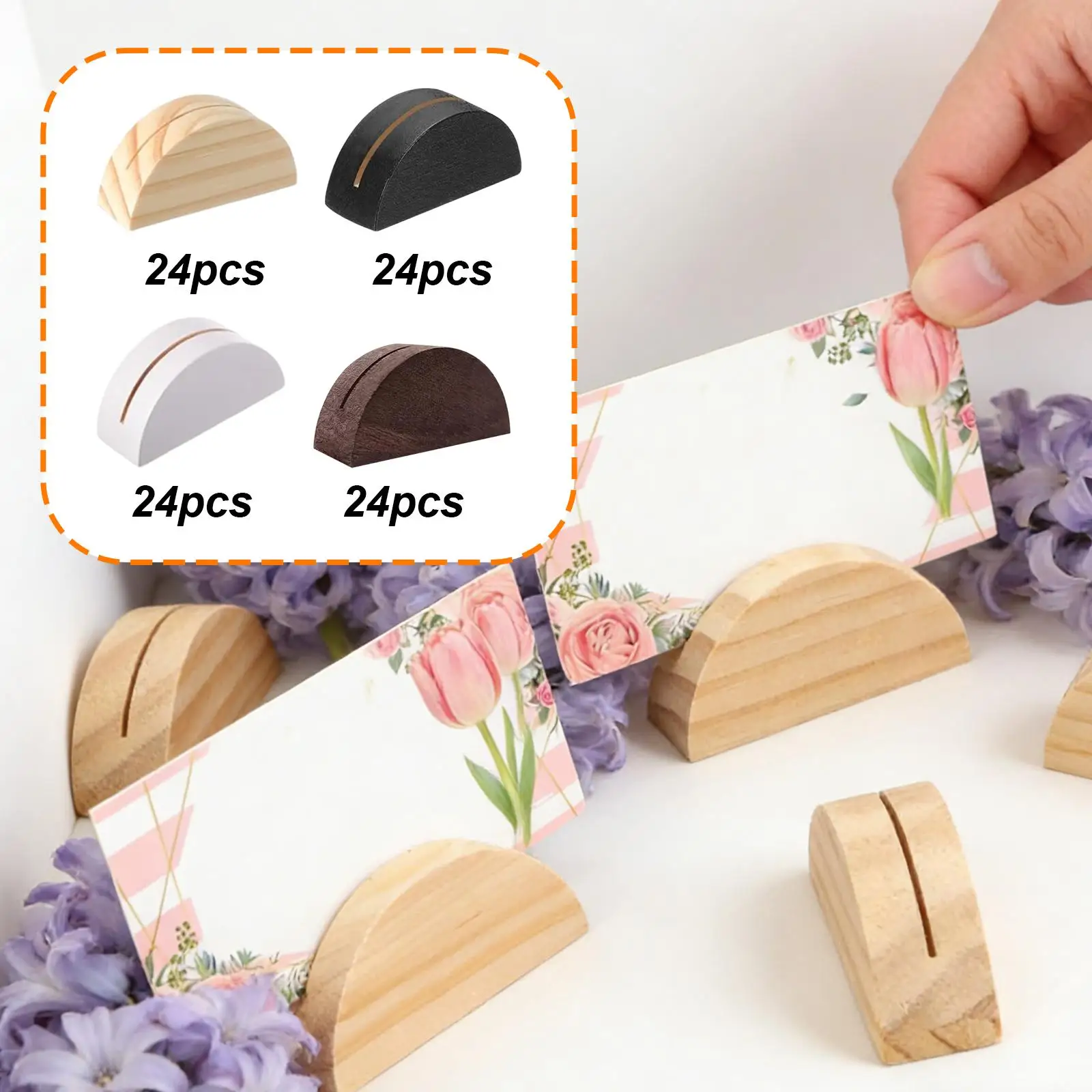 Portable Wood Card Stand Set Table Name Holder Tag Photo Menu Clip for Wedding Table Decoration Accessories