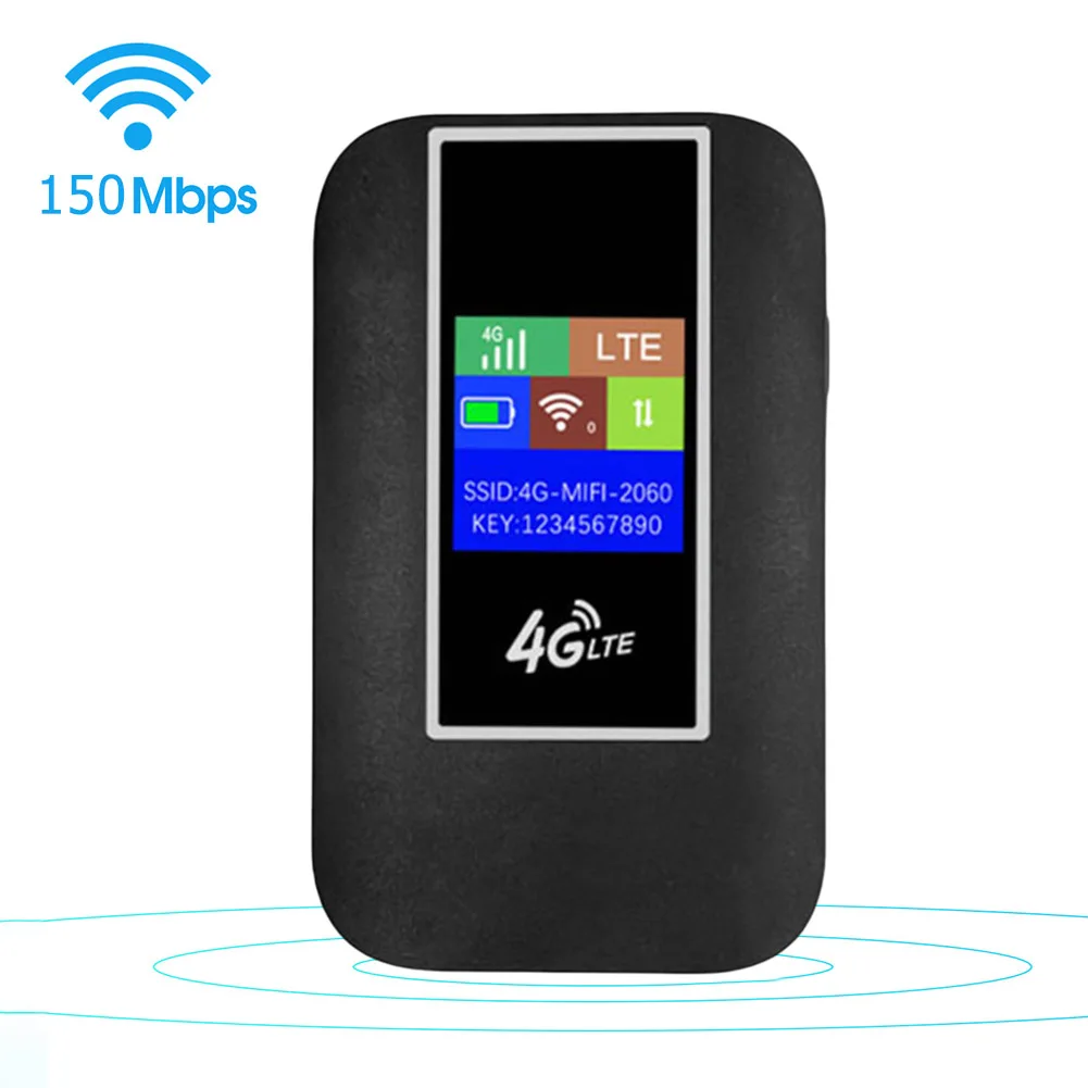 4G LTE Portable WiFi Hotspot 2100mAh 150Mbps Pocket Mobile Hotspot Type-C with SIM Card Slot Mini Outdoor Hotspot for Car Travel