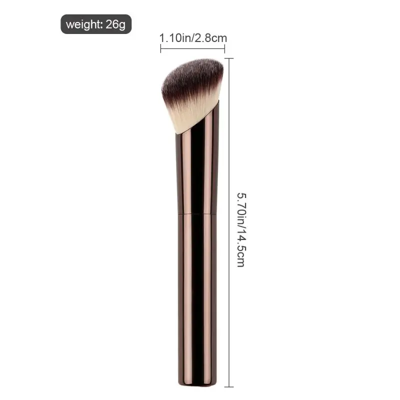 Soft Nylon Contouring Brush - Angled Top，Metal Handle, Alcohol-Free, Suitable for All Skin Types，portable travel