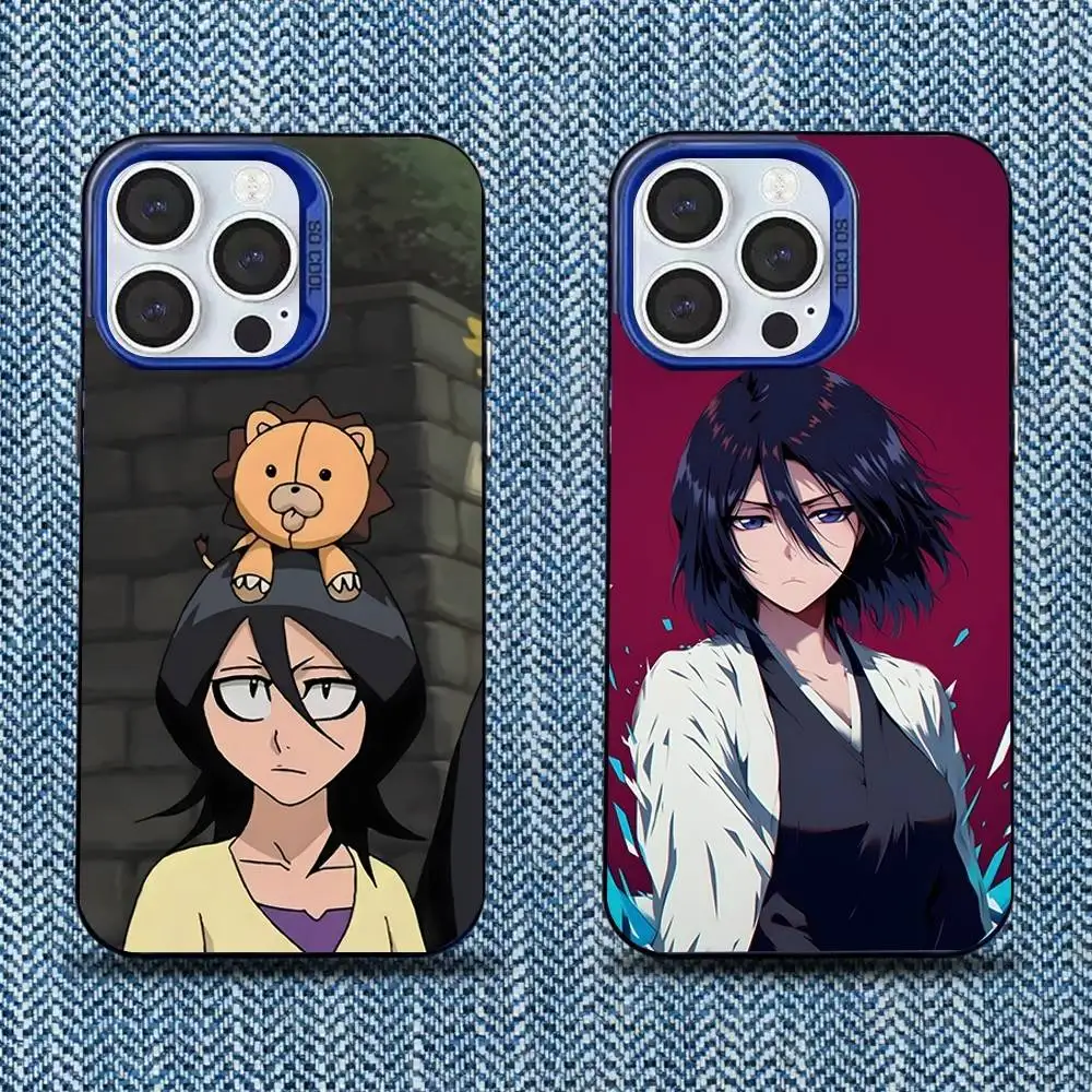 

Rukia Anime K-KuchikiS Phone Case For iPhone 17,16,15,14,13,12,11,Mini,Pro,SE,MAX Blue Matte Silicone Cover