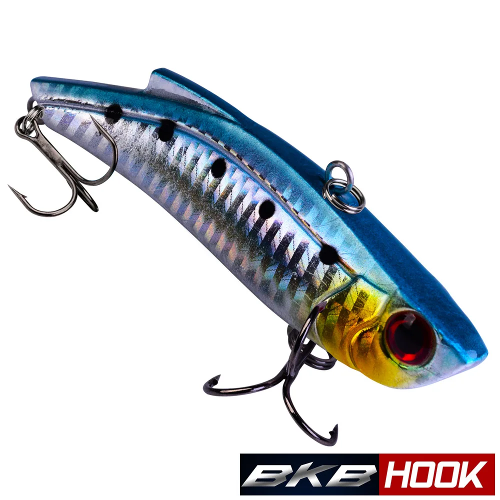 

Sinking VIB Fishing Lure,90mm 27.4g Laser Bait With 6# Treble Hooks, Long Cast Sea Bass Saltwater Big Game Tackle, 10pc Package