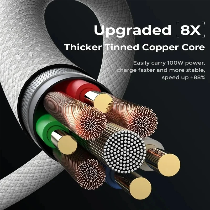 PD 60W Dual USB-C Fast Charging Braided Cable For iPhone 15 16 Pro Max 15 16 Plus Type C to Type C Quick Charger Cable With Box