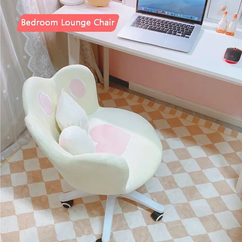 Nordic Luxury Computer Chair Lounge Minimal Armrest Swivel Dormitory Adjustable Makeup Chair Bedroom Cadeiras House Furniture