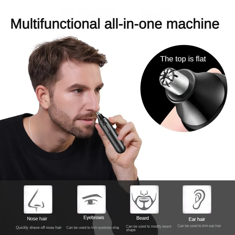 Electric Nose Hair Trimmer USB Rechargeable 360 Degree Hair Shaver Eyebrow Shaver  Women Clippers Men Cortar Pelos De La Nariz