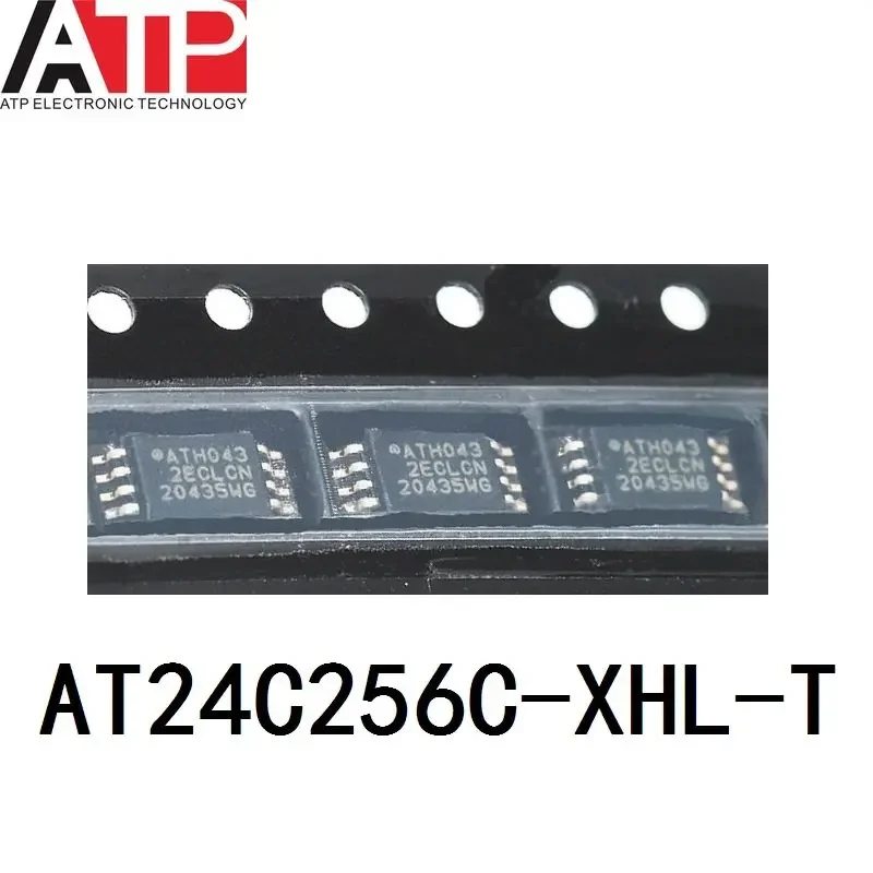 10PCS/LOT New Original AT24C256C-XHL-T 2ECL AT24C256C AT24C256C-XHL-B Chip IC EEPROM 256KBIT I2C 8TSSOP