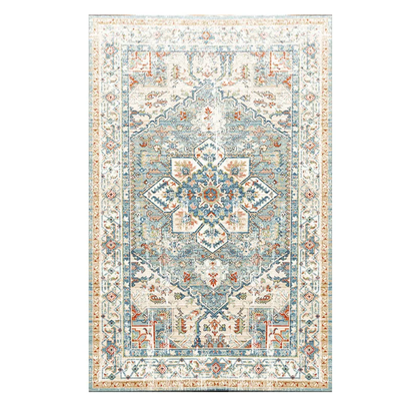 

American retro folding washable living room carpet, bedroom sofa coffee table blanket