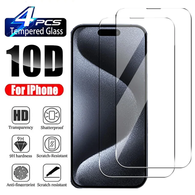 

2/4Pcs Full Cover Glass For iPhone Air 17 Pro /17 Pro Max Tempered Glass