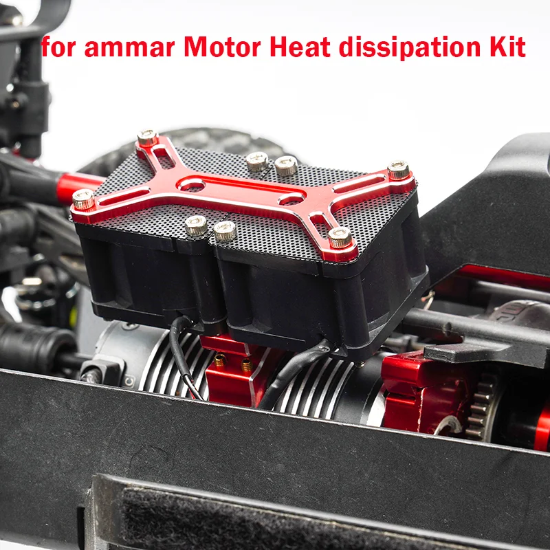 Image of Simulation Motor Wärmeableitung Lüfter Halterung Kit für ARRMA RC MOJAVE TYPHON KRATON OUTCAST BIG ROCK FIRETEAM INFRACTION Auto
