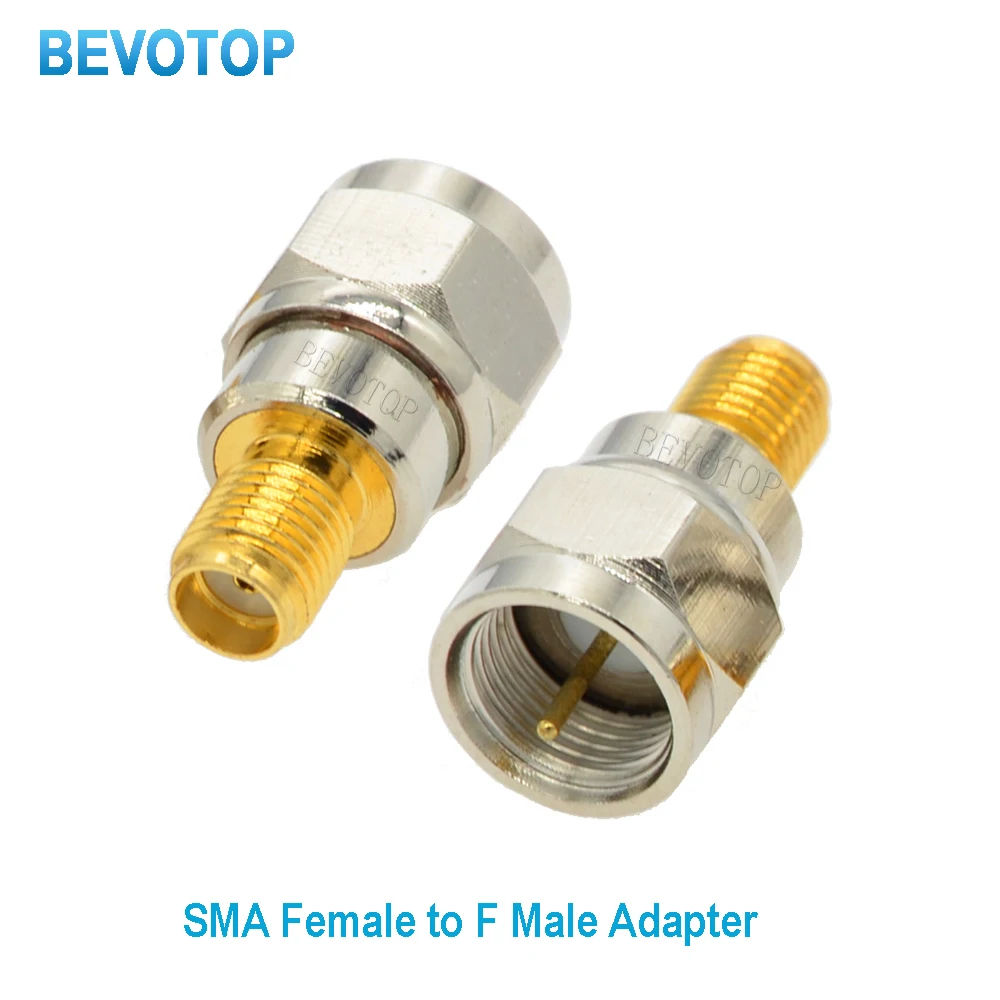 100Pcs/lot SMA Female To F TV Male Straight Connector RPSMA To F Quick Plug Adapter Coax Connector Gold Plated High Quality