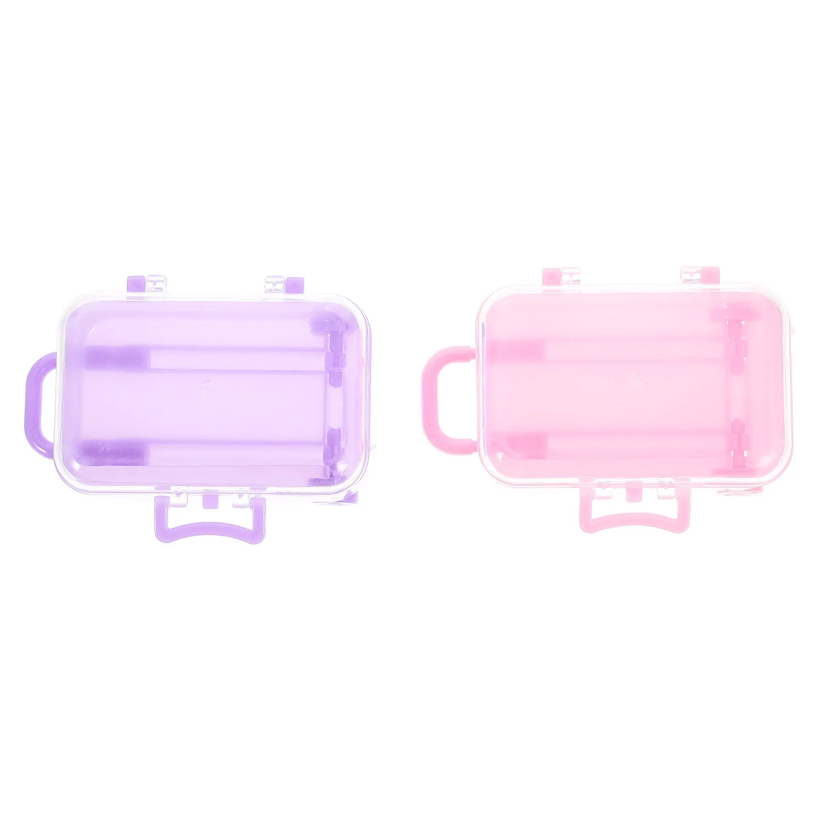 

2 Pcs Suitcase Accessories Suitcases Decoration Mini Adornment Model Luggage Decorate