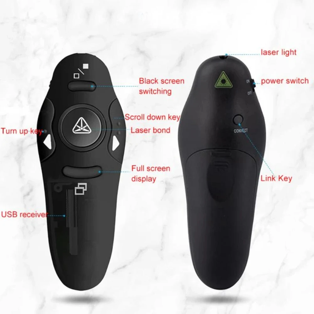 2.4Ghz Wireless Presenter Laser Pointer Mini Portable Presentation Ppt Clicker for Computer Laptops