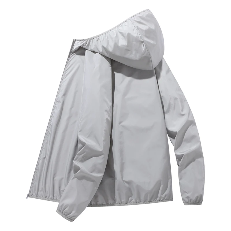 The New Men's and Women's Universal Ice Silk Sunscreen Summer Ultra Thin Breathable Outdoor UV Protection Hoodie Jacket