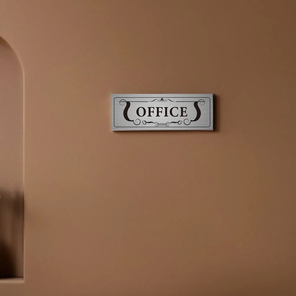 4 قطع من ملصقات باب المكتب PVC لاصقة قابلة للإزالة لغرفة الأعمال، علامات جدران النوافذ، شماعات باب الأعمال #2