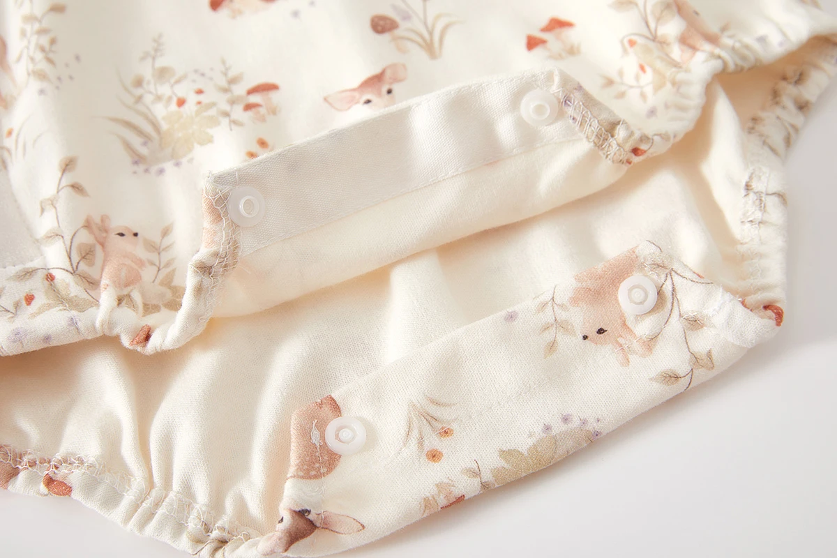 رومبير للأطفال من القطن الخالص على طراز الربيع والخريف للفتيات الصغيرات، النسخة الكورية الصينية العصرية، ملابس لجميع المواسم، ملابس الحبس لحديثي الولادة، نيسيي