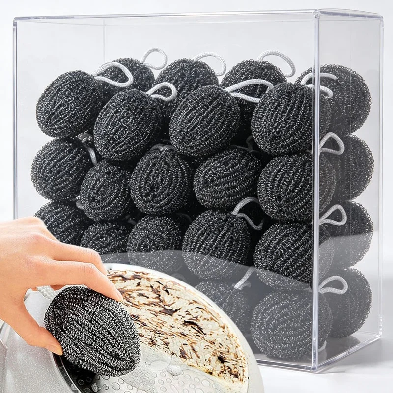 Dishwashing Special Clean Ball Encryption Durable Oil Stain Removal Tool Kitchen Sling Rope Decontamination Steel Wire Sphere