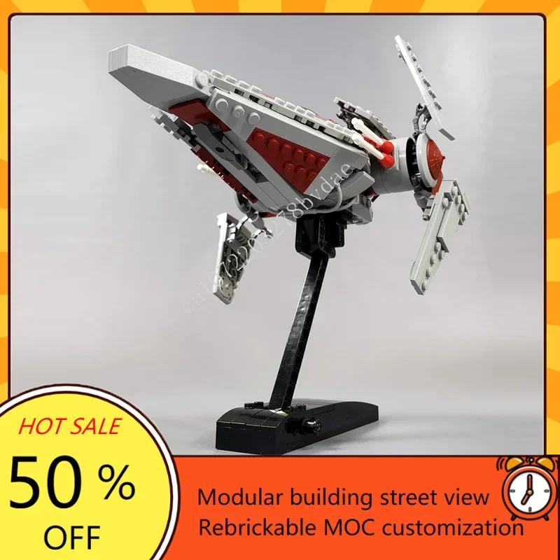 551PCS MOC Custom Puzzles V-wing Starfighter Model DIY Assembled Aircraft Assembly  Educational Creative Children Toy Xmas Gifts