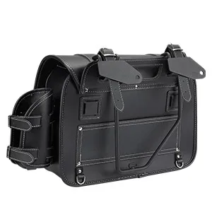 Motorcycle Saddlebag 15L PU Leather Side Saddle Bag Universal for Honda Rebel CMX 250 300 500 1100 for Suzuki for Yamaha for BMW