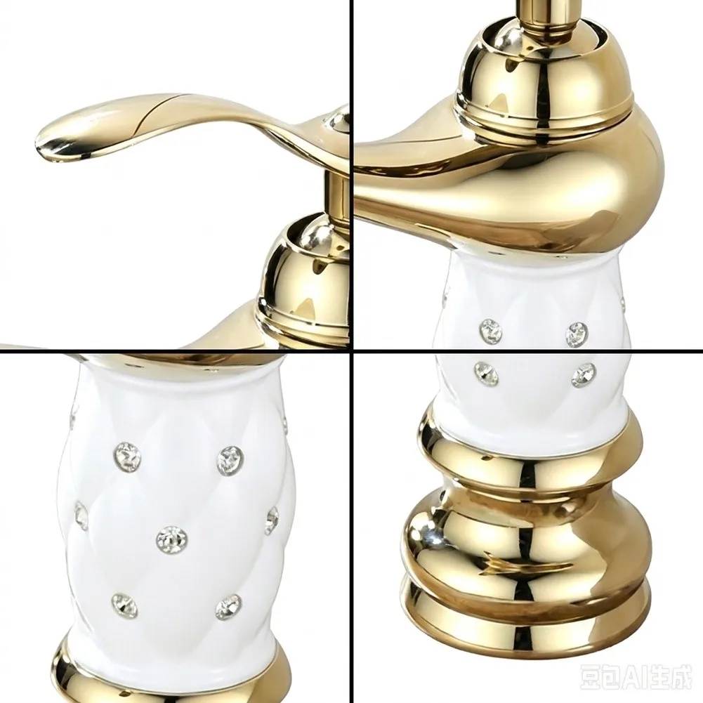 Solid Brass Water Mixer Tap Hot Cold Water Faucet Rust‑Resistant Single Handle Water Tap For Bathroom Basin Sink Household Wash