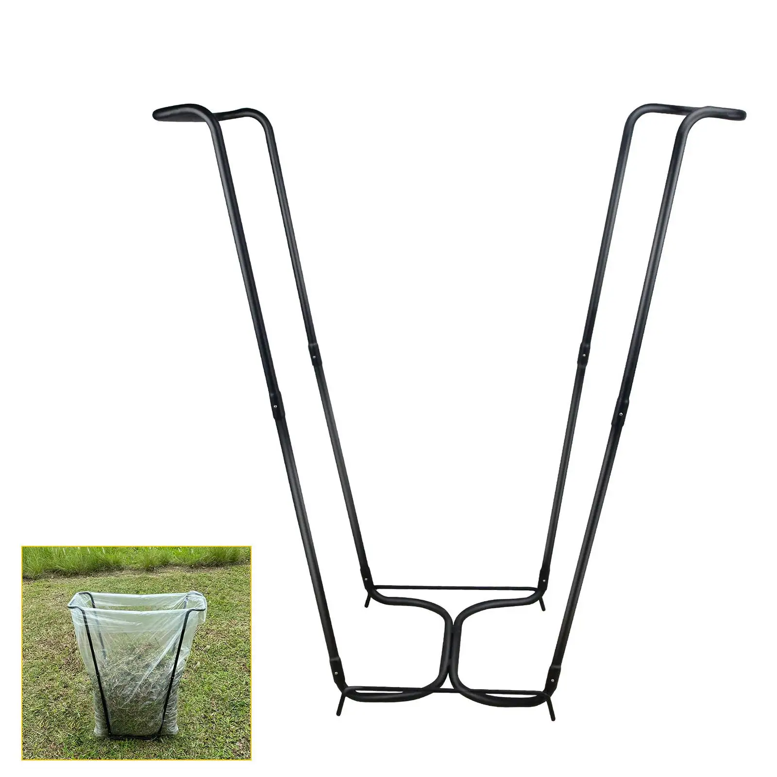 

Leaf Bag Holder Stand, Trash Bag Rack Dustbin Cage Iron Multi Use Trash Bag