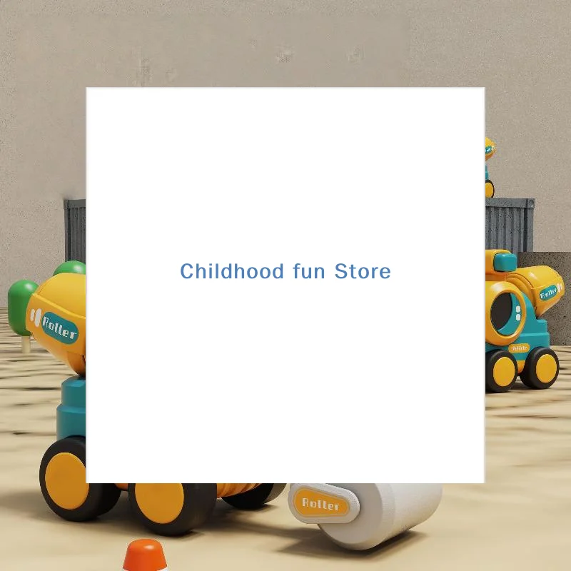 

1/4 шт. Детские инерционные машинки-пазлы с мультяшными персонажами для мальчиков, развивающие игрушки, инженерные машины, подарки для детей