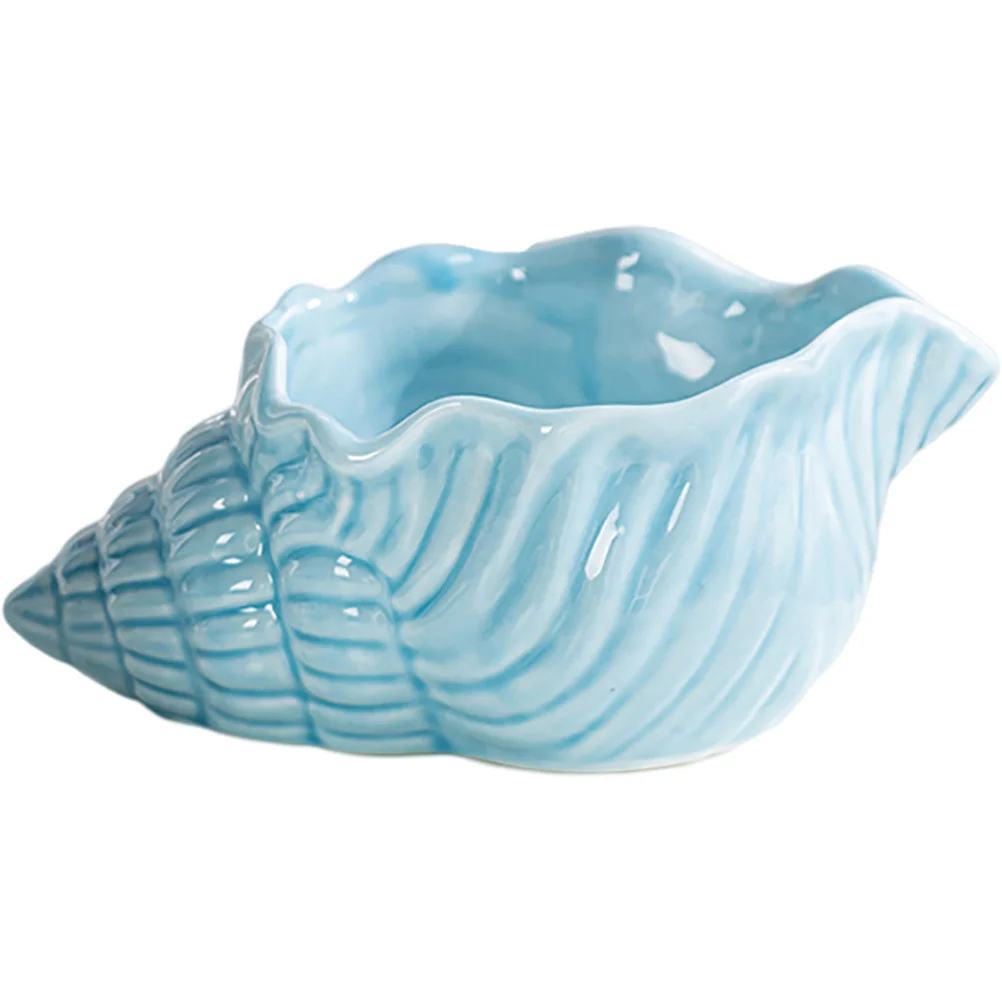 

Shells Seashells Home Decorative Accessories Hotel Decoration Conch Shape Ceramic Jewelry Tray Kitchen Counter