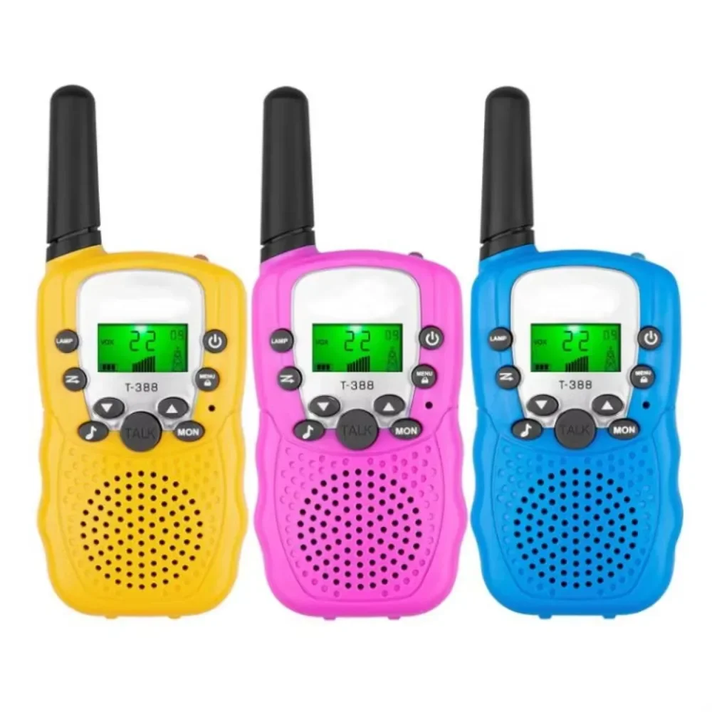 2PCS Portable Kids Handheld Walkie-Talkie Transceiver Phone Radio Receiver Interphone 3KM Mini Toys Walkie Talkie Gifts Boy Girl