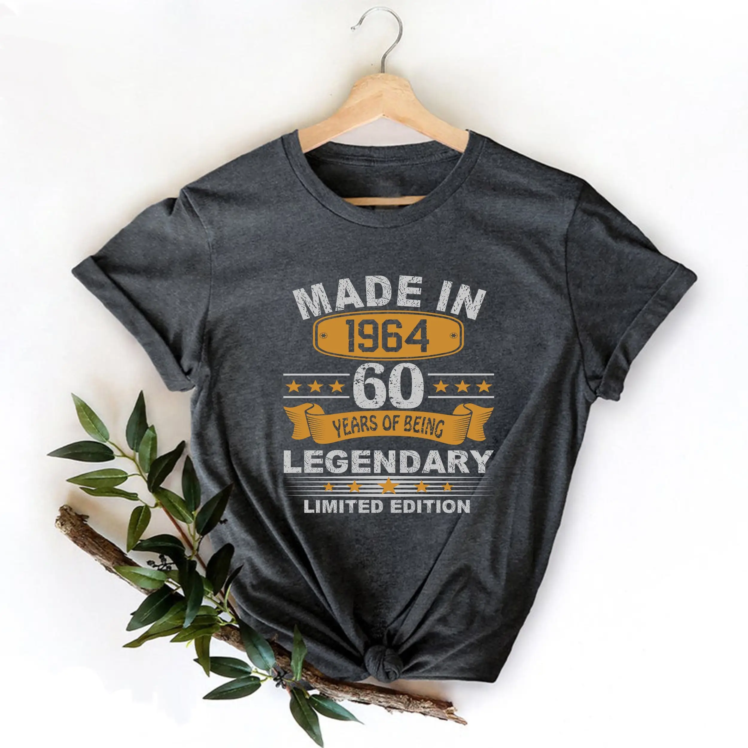 60th Birthday Party T Shirt Vintage 1964 Made in Born GifT Sixtieth