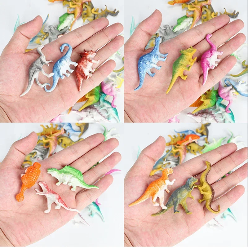 24pcs/lot Mini Dinosaur Model Children's Educational Toys Small Simulation Animal Figures kids Toys For Boy Gift