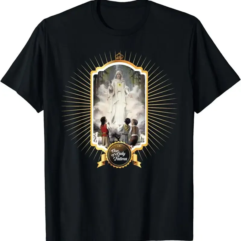 The Miracle of Our Lady Fatima Mary Vintage Catholic T Shirt Size S 5XL