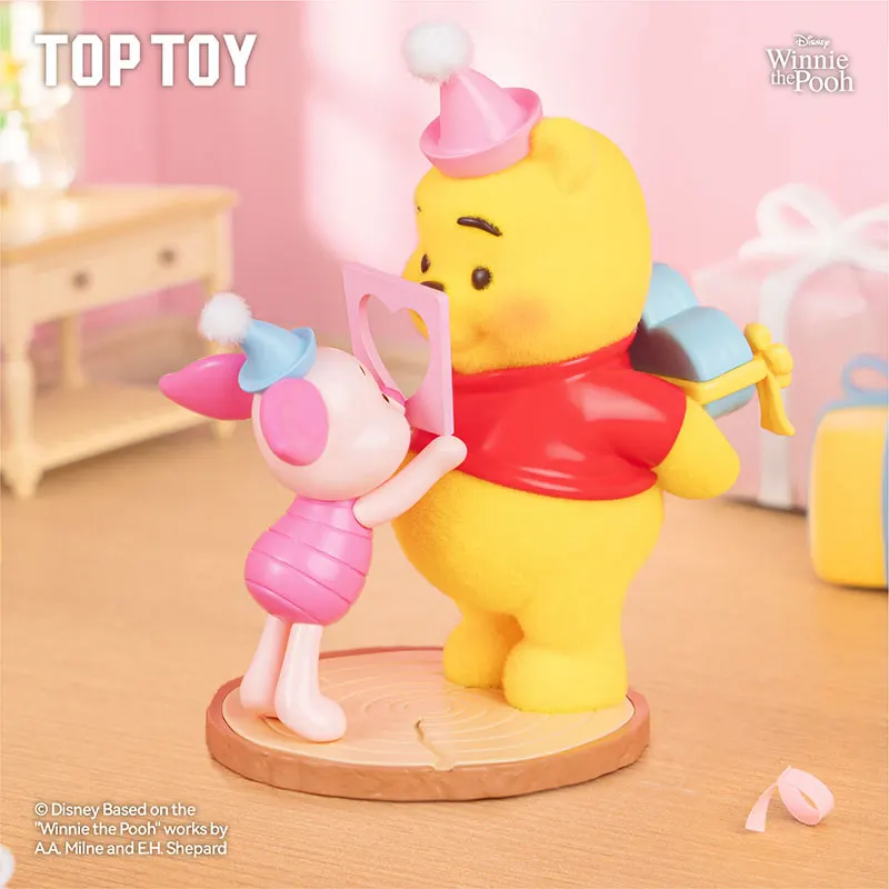 TOPTOY Disney Winnie The Pooh Fun Party Series Blind Box Genuine Guess Bag Mystery Box Cute Anime Figure Desktop Ornaments Gift view 3