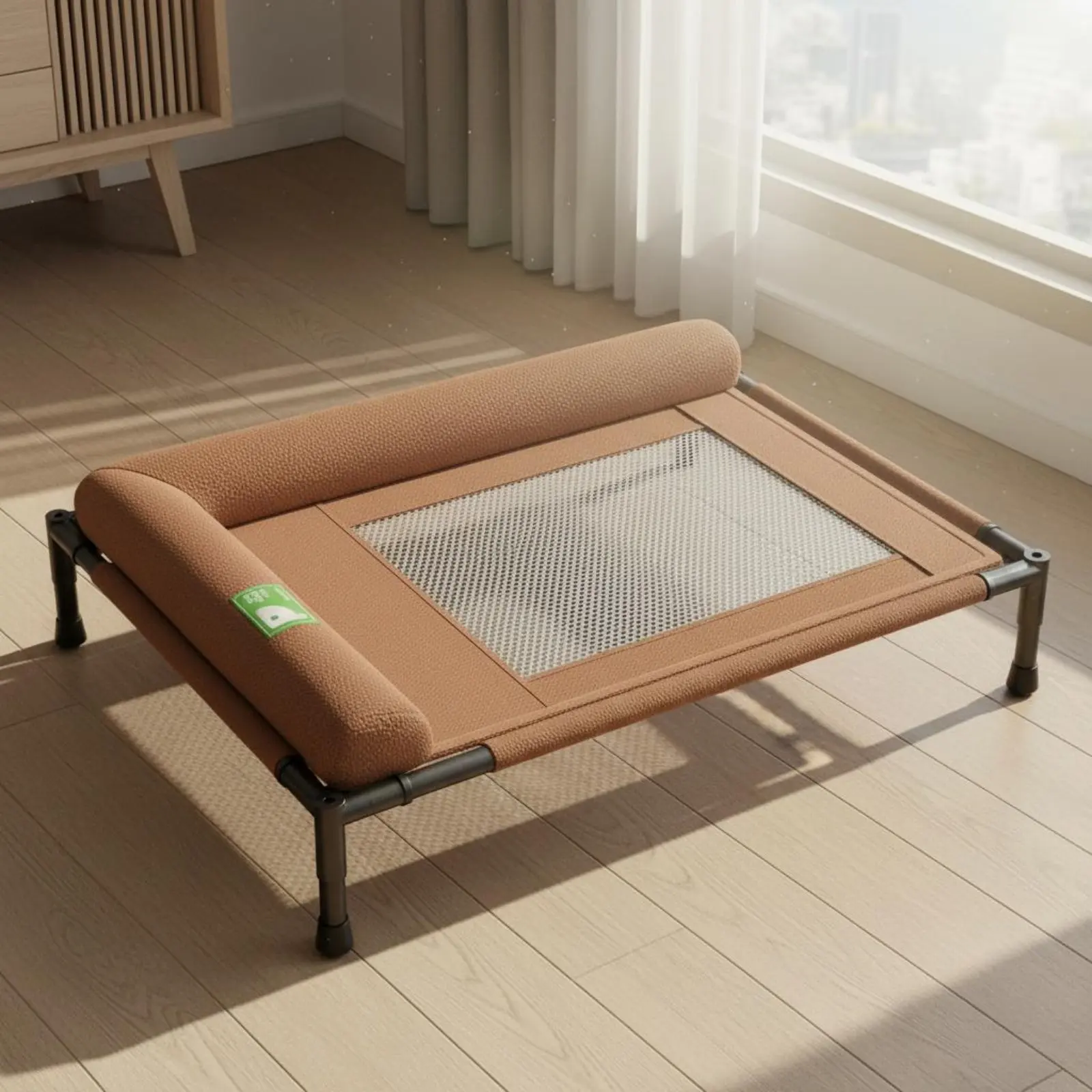 

Elevated Dog Bed Moisture-Resistant Raised Pet Cot Dog Camping Bed Easy to Clean Raised Pet Cot with Support Pillow Sturdy