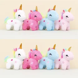 Fashion Plush Keychain Cute Unicorn Pendant Doll Soft Stuffed Animal Keyring Bag Hanging Charms Decoration Car Key Accessories