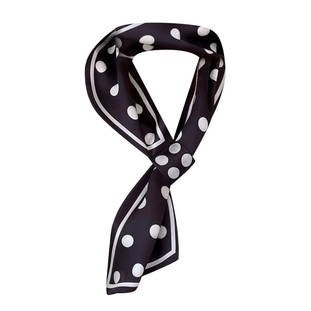 Fashion Sunscreen Silk Scarf Snap Fastener Thin Bib Neckerchief Neck Warmer Spring Autumn