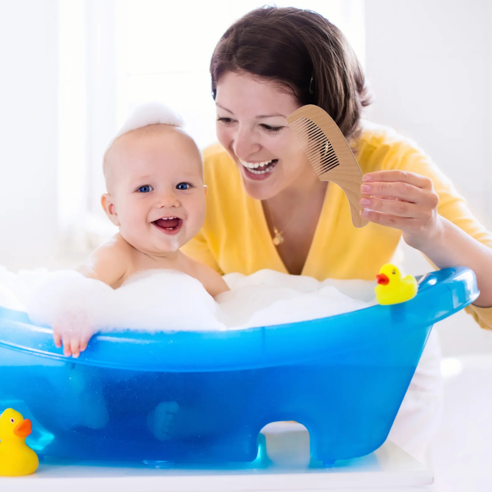 Kamm Pinsel Set Haar Bürsten Kopf Waschen Baby Neugeborenen Bad Toilettenartikel Kopfhaut Wäscher Holz Wiege Kappe Reinigung