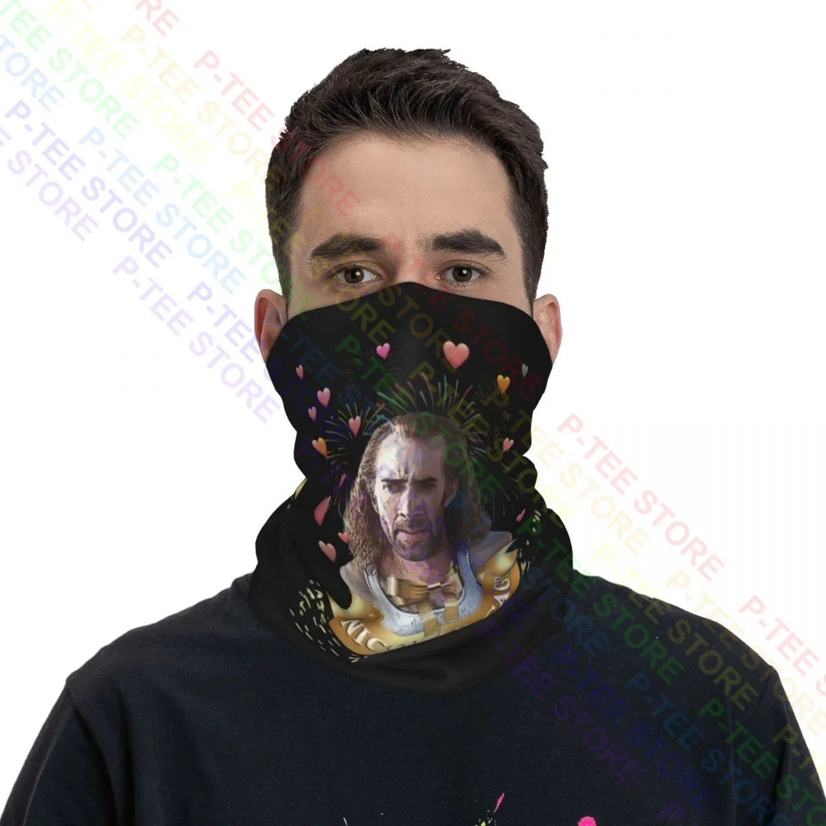 Nicolas Cage Neck Gaiter Bandana Scarf Face Mask Hiking Printing High Quality