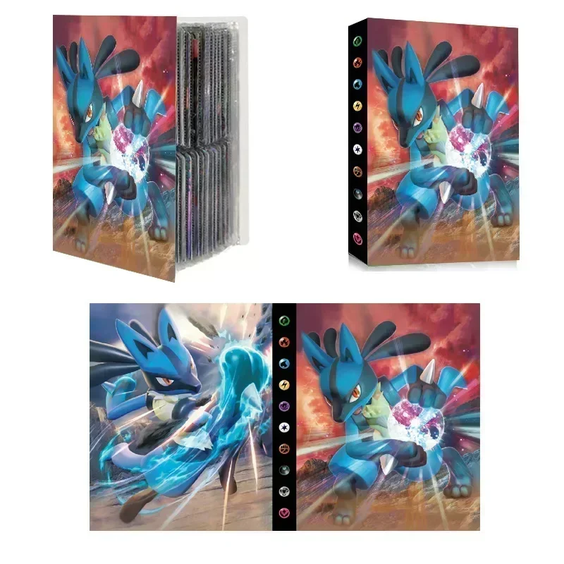 240PCS 애니메이션 몬스터 카드 바인더 만화 생물 TCG 컬렉션 앨범 게임 카드 트레이딩 카드 홀더 스토리지 도서 수집가
