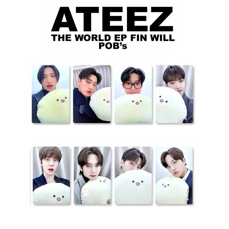 

8Pcs/Set KPOP ATEEZ Group Album THE WORLD EP FIN WILL LOMO Card POB MUS ICART Hongjoong Seonghwa Yunho Yeosang Gift Postcard