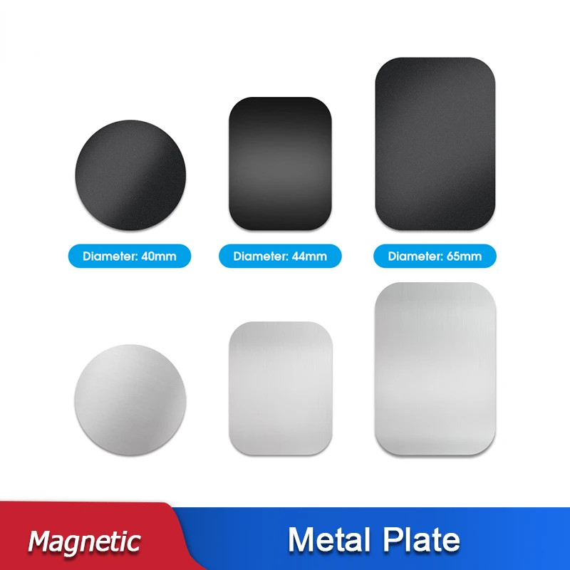 Universal Thin Magnetic Metal Plate Car Phone Holder for IPhone 13 12 11 Iron Sheet Disk Sticker Mount Tablet Desk Magnet Stand