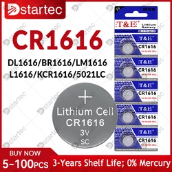 NEW 5PCS-100PCS 3V CR1616 Lithium Button Battery DL1616 BR1616 ECR1616 5021LC L11 L28 LM1616 CR 1616 Coin Cell Watch Batteries