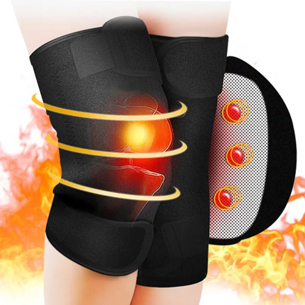 1 Pair Knee Pads Self Heating Magnetic Knee Brace Support Pad Thermal Therapy Arthritis Knee Protector Outdoor Leg Knee Warmer