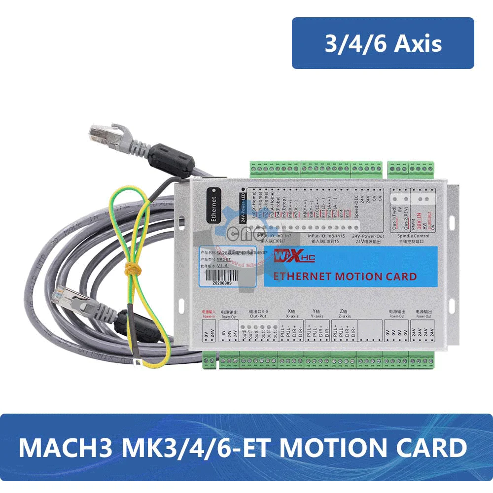 

XHC Ethernet 3/4/6 Axis MACH3 CNC Motion Control Card Frequency 2000KHZ Controller Board For Stepper Motor/Servo Motor